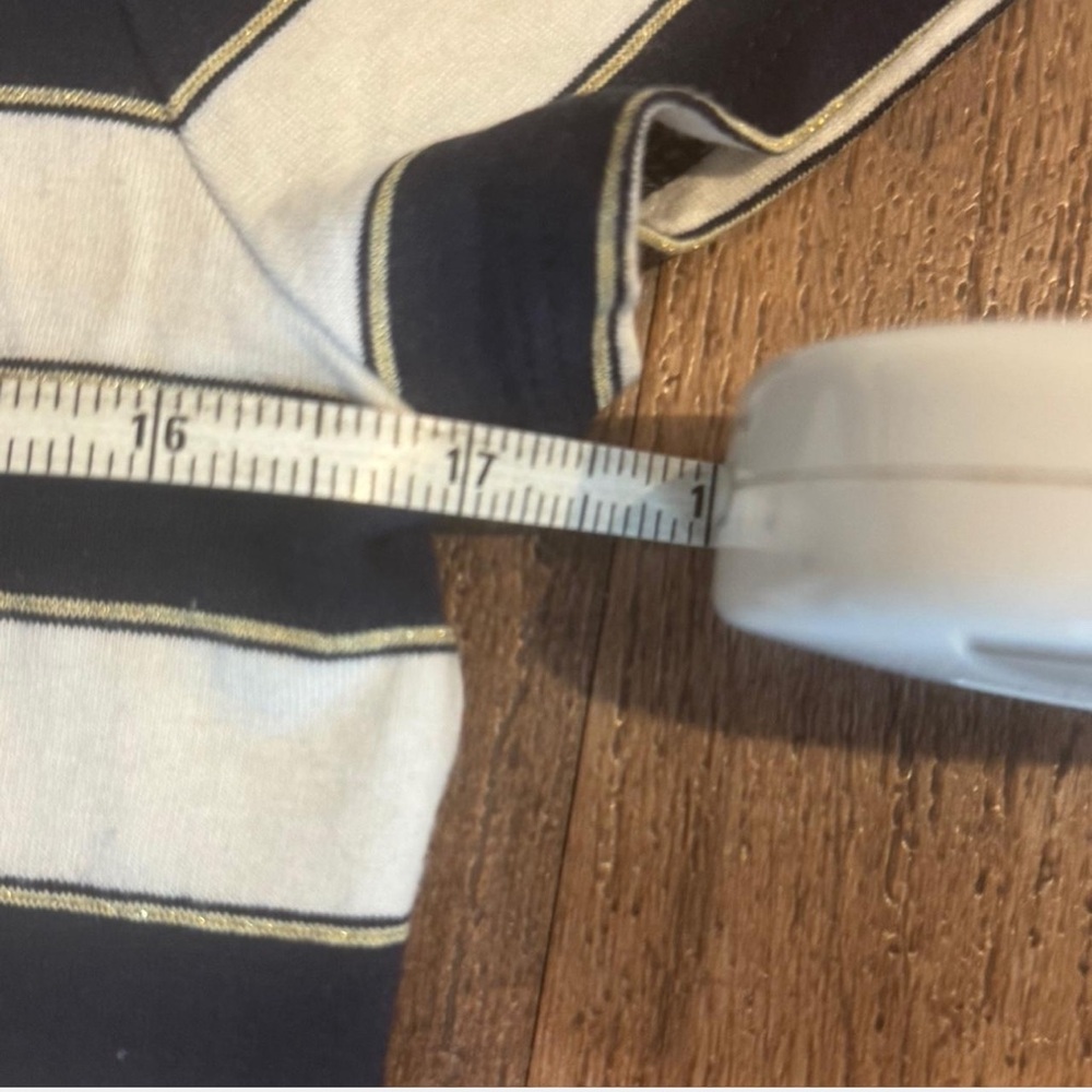 Cache Striped Embellished Fitted Tee - Small - Picture 8 of 8
